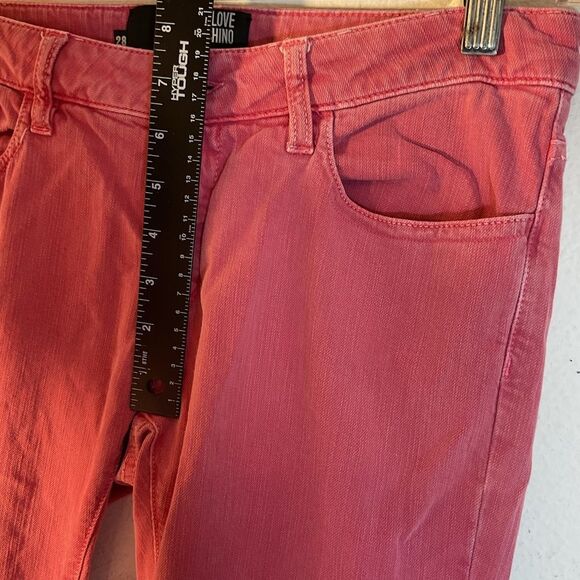 Love Moschino Pants Womens 28 Pink distressed casual day Stretch Denim Jeans - Picture 8 of 15
